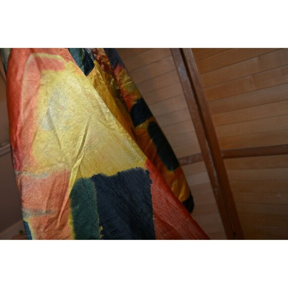 Vintage Coat German Puffer Abstract Unisex Retro Fabric - Picture 7 of 9